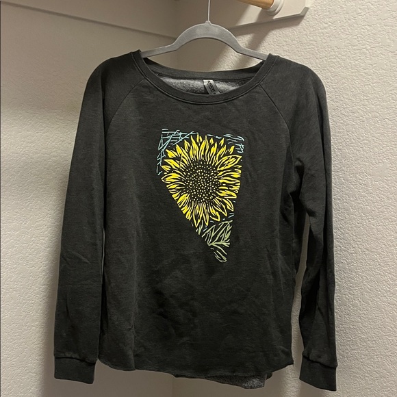 Next Level Apparel Other - Nevada Sunflower Long Sleeve Super Soft Sweatshirt- dark grey (worn 3x)